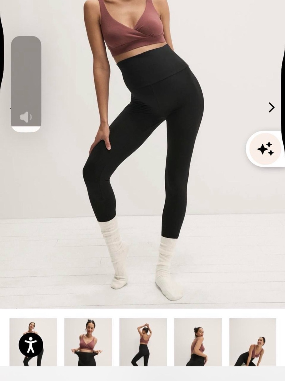 Hatch Black High-Waist Leggings